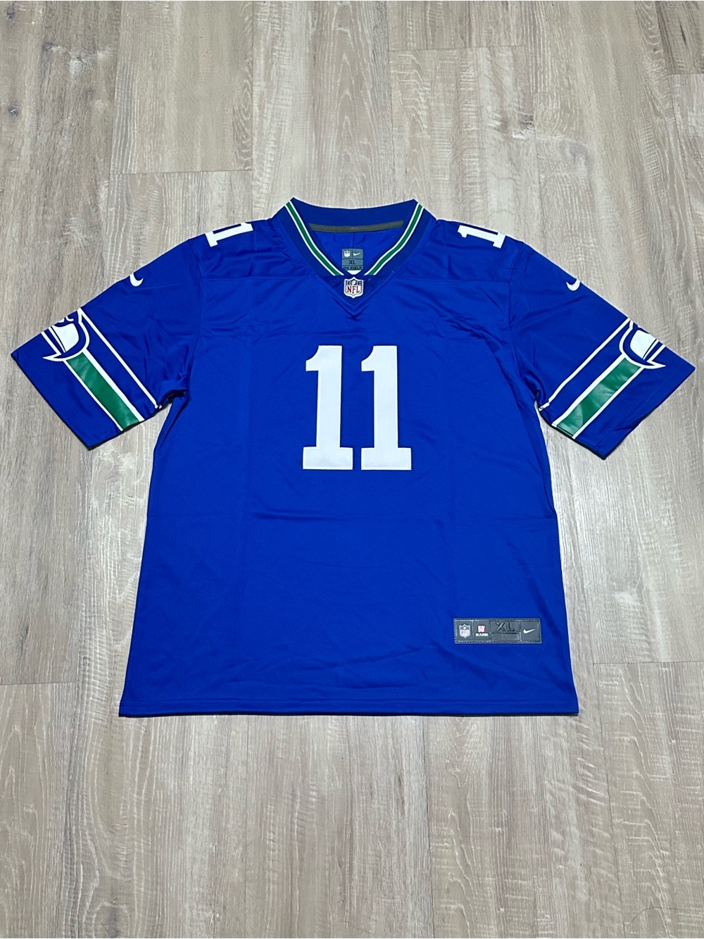 J Smith-Njigba Blue XL Jersey Seahawks #11